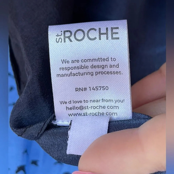 St. Roche Tie-Dye swallow pattern print dress size 6 - Picture 7 of 10